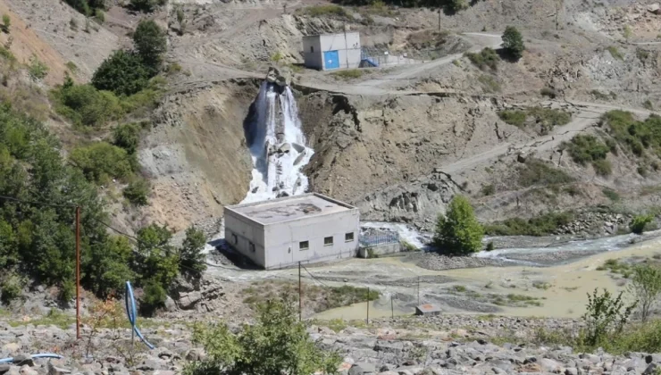 Amasya’da Hidroelektrik Santrali Alanında Heyelan Meydana Geldi