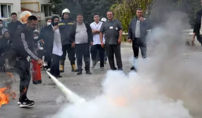 Taşova Devlet Hastanesi’nde Gerçeğini Aratmayan Tatbikat